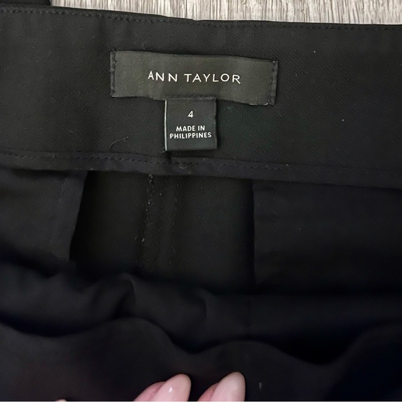 Ann Taylor The Side Zip Ankle Pant in Bi-Stretch - Black - Picture 3 of 9